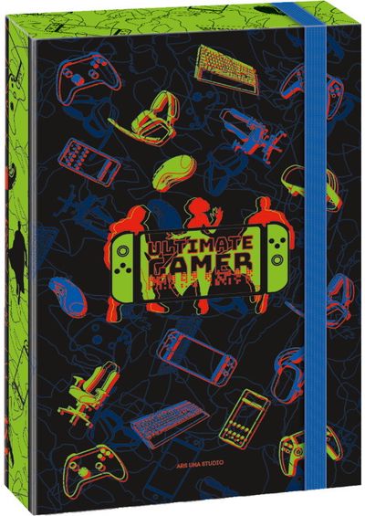 Dėklas sąsiuviniams ULTIMATE GAME su guma, A4