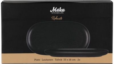 Lėkščių rinkinys MAKU ROBUSTE OVAL, 33x18 cm, 2 vnt