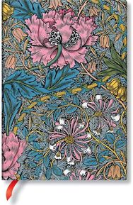 Morris Pink Honeysuckle (William Morris) Midi Lined Hardcover Journal