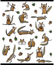 Sąsiuvinis Jānis Roze CHIPMUNK, A5+, 48 l., langeliais