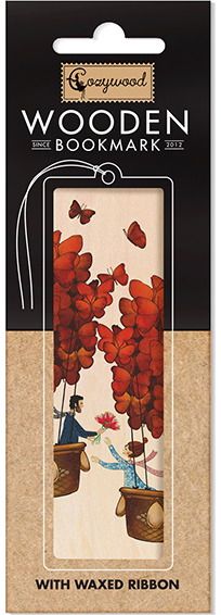 Medinis skirtukas TŪKSTANČIAI DRUGELIŲ, 4,5x14,5 cm