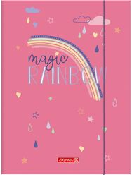 Aplankas plastikinis Brunnen MAGIC RAINBOW su guma, A3