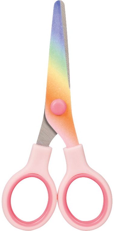 Žirklės soft-touch MAGIC RAINBOW, 13 cm