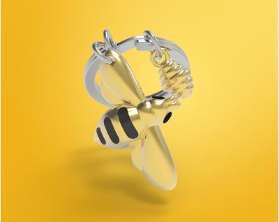 Nerūdijančio plieno raktų pakabukas BITĖ