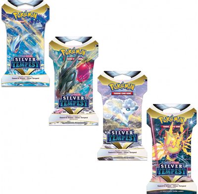 Kortelės POKEMON TCG Sword And Shield Silver Tempest Sleeved Booster Pack įv. r ūšys