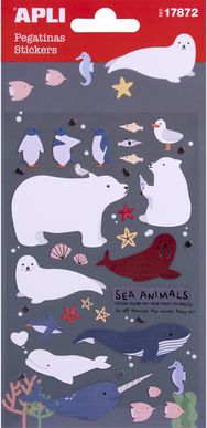Lipdukai APLI B.STICKERS SEA ANIMALS 1S
