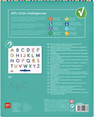 Lavinamoji magnetinė lenta APLI B.MAGBOARD ALPHABET (abėcėlė) EN