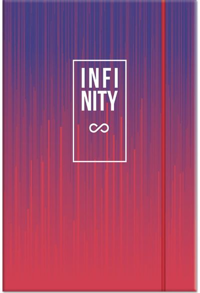 Dėklas sąsiuviniams Lastva INFINITY su guma, A4, 2 cm