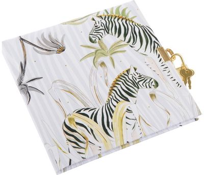 Dienoraštis GB WILD LIFE ZEBRA su spynele, 17x17 cm, 96 psl.