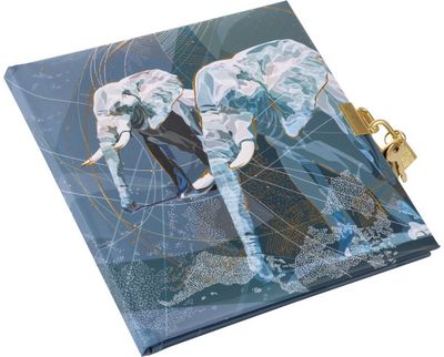 Dienoraštis GB ELEPHANTS su spynele, 17x17 cm, 96 psl.