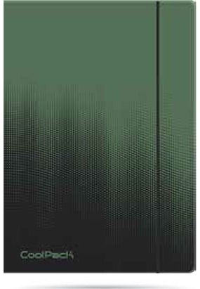 Aplankas plastikinis CP GRADIENT su guma, A4, Grass