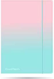 Aplankas plastikinis CP GRADIENT su guma, A4, Strawberry