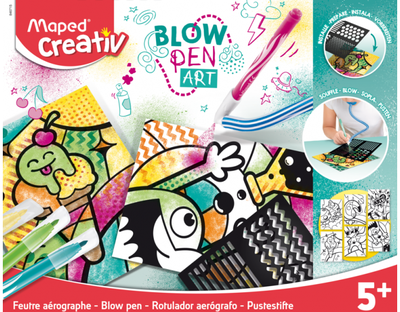 Kūrybinis rinkinys pučiami flomasteriai MAPED Creativ Blow Pen Pop'Art