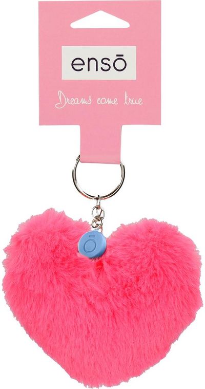 Raktų pakabukas POMPON HEART&nbsp;CORAL