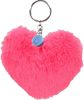 Raktų pakabukas POMPON HEART&nbsp;CORAL