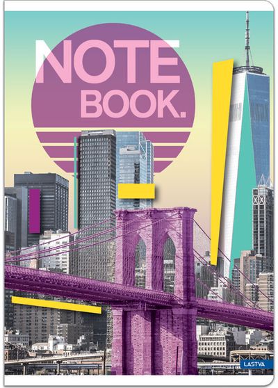 Sąsiuvinis Lastva CITY, A5+, 80 g, 32 l., langeliais