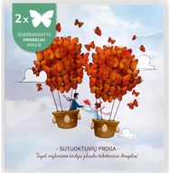 Atvirukas-staigmena TŪKSTANČIAI DRUGELIŲ, 2 drugeliai, 23x23 cm