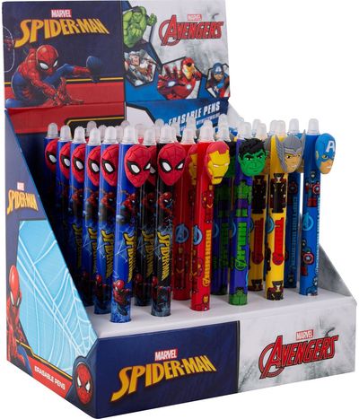 Ištrinamas rašiklis AVENGERS-SPIDERMAN, 0,5 mm, įv.rūšių