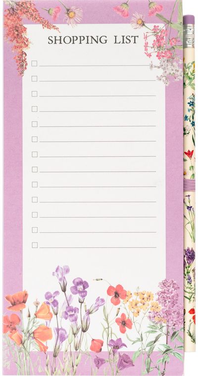 Magnetinis bloknotas KOKONOTE WILD FLOWERS su pieštuku