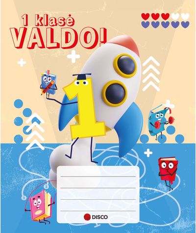 Sąsiuvinis DISCO, 1 kl., 12 l., langeliais