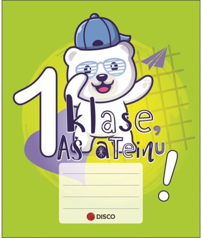 Sąsiuvinis DISCO, 1 kl., 12 l., langeliais