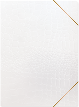 Aplankas plastikinis PURE CROCO su guma, A4, White