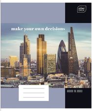 Sąsiuvinis INT CITY, A5, 70 g, 60 l., langeliais