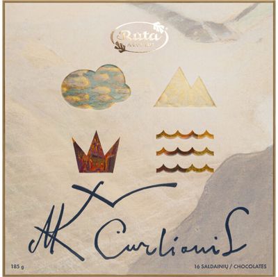Šokoladinių saldainių rinkinys ČIURLIONIS, 185 g