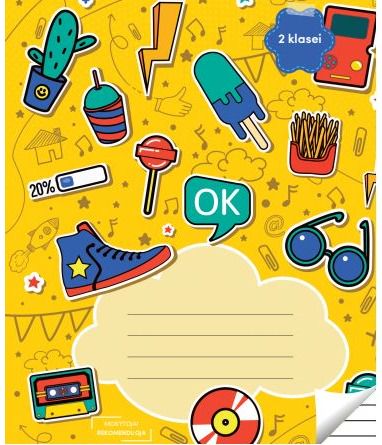 Sąsiuvinis OD-2, A5, 90 g, 2 kl., 12 l., linijomis