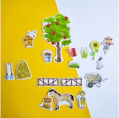 Lavinamieji magnetukai YES FOR SKILLS vaikams Ūkis