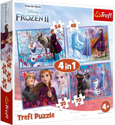 TREFL FROZEN 4 dėlionių rinkinys „Ledo šalis 2“
