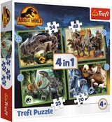 TREFL JURASSIC WORD 35+48+54+70 dėlionių rinkinys Juros periodo parkas