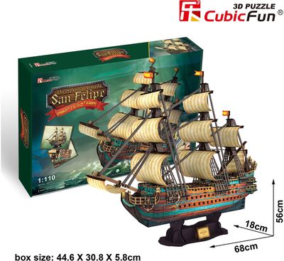 CUBICFUN 3D dėlionė „Ispanų karo laivas San Felipe“