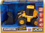 Mažas JCB krautuvas su šviesomis ir garsais, 15cm