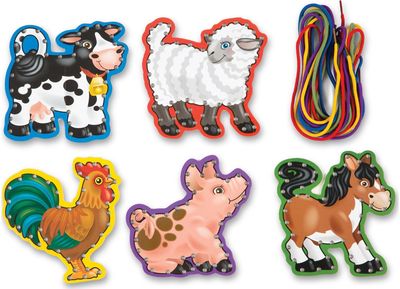 MELISSA & DOUG Raištelių rinkinys „Ūkio gyvūnai"