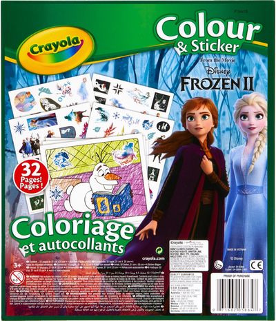 CRAYOLA FROZEN Spalvinimo knygelė su lipdukais „Ledo šalis“