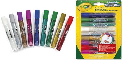 CRAYOLA Blizgantys klijai, 9 vnt.