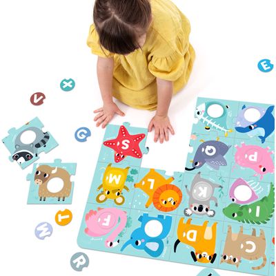 Lavinamoji dėlionė BANANAPANDA Suuuper Size Puzzle Alphabet Match 50 det.