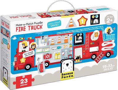 Dėlionė BANANAPANDA Make-a-Match Puzzle Fire Truck 23 det.