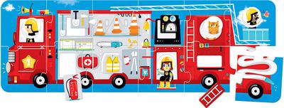 Dėlionė BANANAPANDA Make-a-Match Puzzle Fire Truck 23 det.