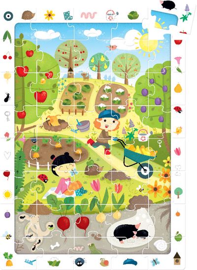 Dėlionė BANANAPANDA Observation Puzzle Garden 40 det.