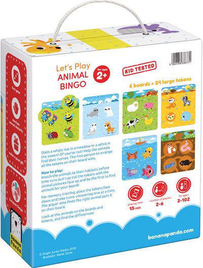 Lavinamasis žaidimas BANANAPANDA Let’s Play Animal Bingo