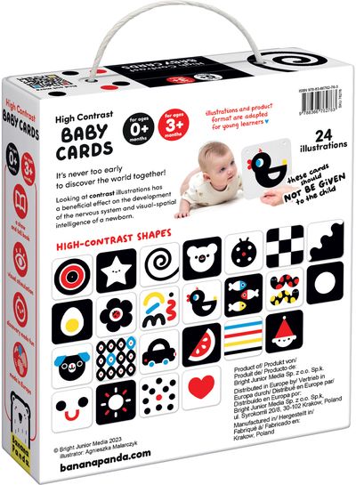 Lavinamosios kortelės kūdikiams BANANAPANDA High Contrast Baby Cards