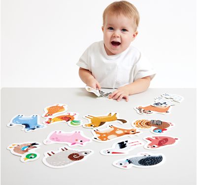 Lavinamoji dėlionė BANANAPANDA Progressive Puzzles Farm Animals