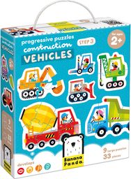Lavinamoji dėlionė BANANAPANDA Progressive Puzzles Vehicles 2+