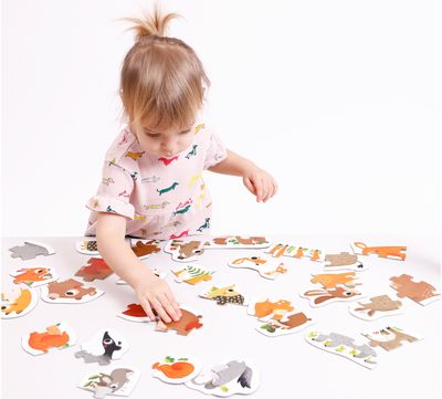 Lavinamoji dėlionė BANANAPANDA Progressive Puzzles Forest Animals 2+