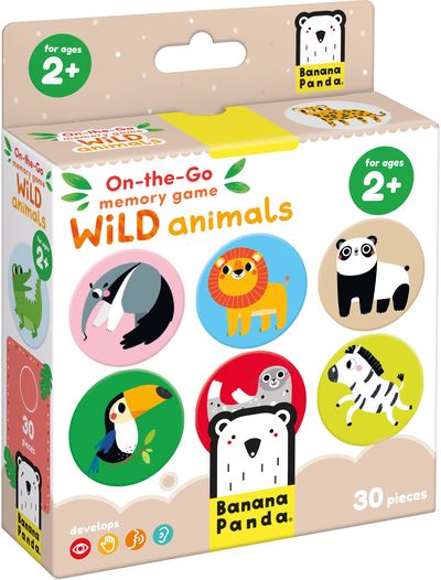 Lavinamasis žaidimas On-the-Go Memory Game Wild Animals 2+