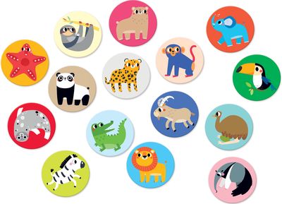 Lavinamasis žaidimas On-the-Go Memory Game Wild Animals 2+