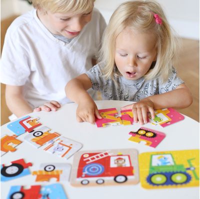 Lavinamoji dėlionė BANANAPANDA On-the-Go Puzzles Vehicles 2+