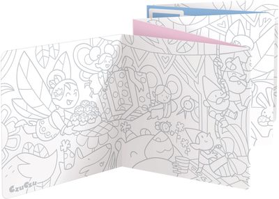 Lavinamoji knygelė BANANAPANDA Looong Coloring Books: I Love Coloring Fairies